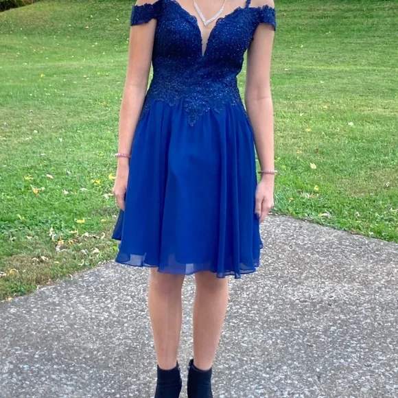 Dresses | Prom Blue Princess Cut Dress Wear Once | Poshmark Dresses | Prom Blue Princess Cut Dress Wear Once | Poshmark